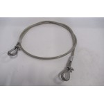 Staalkabel 8 mm RVS met Kousen, lengte 2 meter. Unused.